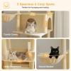 imagePAWZ Road Large Cat Tree 73 Inches Tall Cat Tower with 1 Large Padded Perch2 Spacious Hammocks8 Long Scratching Posts XL Plush Cat Condo for Indoor Adult CatsBeigeBeige