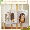 imagePAWZ Road Large Cat Tree 73 Inches Tall Cat Tower with 1 Large Padded Perch2 Spacious Hammocks8 Long Scratching Posts XL Plush Cat Condo for Indoor Adult CatsBeigeGray