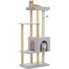 imagePAWZ Road Large Cat Tree 73 Inches Tall Cat Tower with 1 Large Padded Perch2 Spacious Hammocks8 Long Scratching Posts XL Plush Cat Condo for Indoor Adult CatsBeigeGray