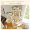 imagePAWZ Road Large Cat Tree 73 Inches Tall Cat Tower with 1 Large Padded Perch2 Spacious Hammocks8 Long Scratching Posts XL Plush Cat Condo for Indoor Adult CatsBeigeBeige