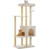 imagePAWZ Road Large Cat Tree 73 Inches Tall Cat Tower with 1 Large Padded Perch2 Spacious Hammocks8 Long Scratching Posts XL Plush Cat Condo for Indoor Adult CatsBeigeBeige