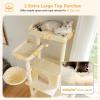 imagePAWZ Road Large Cat Tree 73 Inches Tall Cat Tower with 1 Large Padded Perch2 Spacious Hammocks8 Long Scratching Posts XL Plush Cat Condo for Indoor Adult CatsBeigeBeige