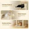 imagePAWZ Road Tall Cat Tower 70 Inch Cat Tree with Hammock 5 Scratching Posts 2 Condos and a Large Top Perches for Large CatsBeige