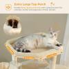 imagePAWZ Road Tall Cat Tower 70 Inch Cat Tree with Hammock 5 Scratching Posts 2 Condos and a Large Top Perches for Large CatsBeige