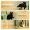 imagePAWZ Road Tall Cat Tower 70 Inch Cat Tree with Hammock 5 Scratching Posts 2 Condos and a Large Top Perches for Large CatsCactus Green