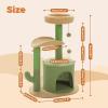 imagePAWZ Road Tall Cat Tower 70 Inch Cat Tree with Hammock 5 Scratching Posts 2 Condos and a Large Top Perches for Large CatsCactus Green