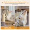 imagePAWZ Road Tall Cat Tower 70 Inch Cat Tree with Hammock 5 Scratching Posts 2 Condos and a Large Top Perches for Large CatsGrey