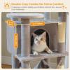 imagePAWZ Road Tall Cat Tower 70 Inch Cat Tree with Hammock 5 Scratching Posts 2 Condos and a Large Top Perches for Large CatsGrey
