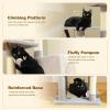 imagePAWZ Road Tall Cat Tower 70 Inch Cat Tree with Hammock 5 Scratching Posts 2 Condos and a Large Top Perches for Large CatsGrey