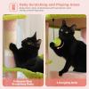 imagePAWZ Road Tall Cat Tower 70 Inch Cat Tree with Hammock 5 Scratching Posts 2 Condos and a Large Top Perches for Large CatsPink