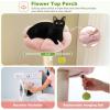 imagePAWZ Road Tall Cat Tower 70 Inch Cat Tree with Hammock 5 Scratching Posts 2 Condos and a Large Top Perches for Large CatsPink