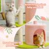 imagePAWZ Road Tall Cat Tower 70 Inch Cat Tree with Hammock 5 Scratching Posts 2 Condos and a Large Top Perches for Large CatsPink