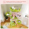 imagePAWZ Road Tall Cat Tower 70 Inch Cat Tree with Hammock 5 Scratching Posts 2 Condos and a Large Top Perches for Large CatsPink