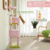 imagePAWZ Road Tall Cat Tower 70 Inch Cat Tree with Hammock 5 Scratching Posts 2 Condos and a Large Top Perches for Large CatsPink