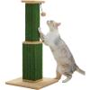 imagePAWZ Road Carpet Cat Scratching Post 32 Tall Scratching Post for Indoor Cats Adults Ultimate Scratch Post with Carpet Large Base and Removable Dangling Ball GreenGreen