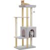 imagePAWZ Road Large Cat Tree 73 Inches Tall Cat Tower with 1 Large Padded Perch2 Spacious Hammocks8 Long Scratching Posts XL Plush Cat Condo for Indoor Adult CatsBeigeGray