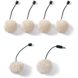 imagePAWZ Road Cat Tree Balls Replacement a Set of 6 Pompom BallBeigeBeige