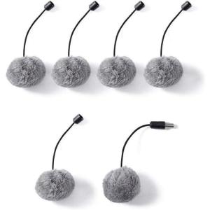 imagePAWZ Road Cat Tree Balls Replacement a Set of 6 Pompom BallBeigeGrey