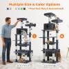imagePAWZ Road Heavy Duty Cat Tree for Large Cats 81 Inches Tall Cat Tower with 2 Perches 2 Condos and Spacious Hammock XL Extra Large Condo with 7 Scratching Posts for 20lb Adult CatsGrayDark Gray