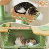 imagePAWZ Road Heavy Duty Cat Tree for Large Cats 81 Inches Tall Cat Tower with 2 Perches 2 Condos and Spacious Hammock XL Extra Large Condo with 7 Scratching Posts for 20lb Adult CatsGrayGreen