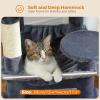 imagePAWZ Road Heavy Duty Cat Tree for Large Cats 81 Inches Tall Cat Tower with 2 Perches 2 Condos and Spacious Hammock XL Extra Large Condo with 7 Scratching Posts for 20lb Adult CatsGrayDark Gray