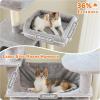 imagePAWZ Road Heavy Duty Cat Tree for Large Cats 81 Inches Tall Cat Tower with 2 Perches 2 Condos and Spacious Hammock XL Extra Large Condo with 7 Scratching Posts for 20lb Adult CatsGrayGray