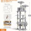 imagePAWZ Road Heavy Duty Cat Tree for Large Cats 81 Inches Tall Cat Tower with 2 Perches 2 Condos and Spacious Hammock XL Extra Large Condo with 7 Scratching Posts for 20lb Adult CatsGrayGray
