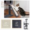 imagePAWZ Road Cat Tree 516 Inches Cat Tower with Dual Condos Spacious Perch Cozy Basket and SisalCovered Scratching Posts for Indoor Cats BeigeDark Gray
