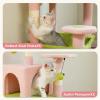 imagePAWZ Road Christmas Cat Tree 72 Inches Tall Cat Tower with 2 Perches 2 Condos and Spacious Hammock Attractive Cat House with Xmas Tree Scratcher 7 Scratching Posts for Large CatsPink