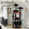 imagePAWZ Road Christmas Cat Tree 72 Inches Tall Cat Tower with 2 Perches 2 Condos and Spacious Hammock Attractive Cat House with Xmas Tree Scratcher 7 Scratching Posts for Large CatsBlack