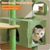 imagePAWZ Road Christmas Cat Tree 72 Inches Tall Cat Tower with 2 Perches 2 Condos and Spacious Hammock Attractive Cat House with Xmas Tree Scratcher 7 Scratching Posts for Large CatsGreen