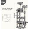 imagePAWZ Road Christmas Cat Tree 72 Inches Tall Cat Tower with 2 Perches 2 Condos and Spacious Hammock Attractive Cat House with Xmas Tree Scratcher 7 Scratching Posts for Large CatsGray