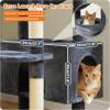 imagePAWZ Road Christmas Cat Tree 72 Inches Tall Cat Tower with 2 Perches 2 Condos and Spacious Hammock Attractive Cat House with Xmas Tree Scratcher 7 Scratching Posts for Large CatsDark Gray