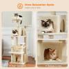 imagePAWZ Road Christmas Cat Tree 72 Inches Tall Cat Tower with 2 Perches 2 Condos and Spacious Hammock Attractive Cat House with Xmas Tree Scratcher 7 Scratching Posts for Large CatsBeige