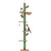 imageFloor to Ceiling Cat Tree Height 85112 Inches Adjustable Tall Cat Tower 7 Tiers Activity Climbing Tower Large Cat Tree with Cozy Hammocks 5 Platforms and Scratching Posts for Indoor CatsBeigeGreen