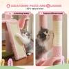 imageFloor to Ceiling Cat Tree Height 85112 Inches Adjustable Tall Cat Tower 7 Tiers Activity Climbing Tower Large Cat Tree with Cozy Hammocks 5 Platforms and Scratching Posts for Indoor CatsBeigePink