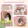 imageFloor to Ceiling Cat Tree Height 85112 Inches Adjustable Tall Cat Tower 7 Tiers Activity Climbing Tower Large Cat Tree with Cozy Hammocks 5 Platforms and Scratching Posts for Indoor CatsBeigePink
