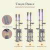 imageFloor to Ceiling Cat Tree Height 85112 Inches Adjustable Tall Cat Tower 7 Tiers Activity Climbing Tower Large Cat Tree with Cozy Hammocks 5 Platforms and Scratching Posts for Indoor CatsBeigeGray