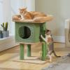 imagePAWZ Road 38quot MultiLevel Cactus Cat Tree with Scratching Posts Cozy Condo and Hammock  Stylish Cat Tower for Indoor CatsCactus Green
