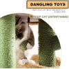 imagePAWZ Road 38quot MultiLevel Cactus Cat Tree with Scratching Posts Cozy Condo and Hammock  Stylish Cat Tower for Indoor CatsCactus Green
