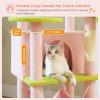 imagePAWZ Road 38quot MultiLevel Cactus Cat Tree with Scratching Posts Cozy Condo and Hammock  Stylish Cat Tower for Indoor CatsPink