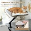 imagePAWZ Road Cat Desk Bed for Indoor Cats Cat Bed for Desk Supports Up to 50 lbs 360 Rotation ampamp Adjustable Nest Desktop Attachment Cats Hammock for Table GrayGray