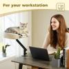 imagePAWZ Road Cat Desk Bed for Indoor Cats Cat Bed for Desk Supports Up to 50 lbs 360 Rotation ampamp Adjustable Nest Desktop Attachment Cats Hammock for Table GrayBeige
