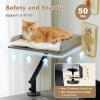 imagePAWZ Road Cat Desk Bed for Indoor Cats Cat Bed for Desk Supports Up to 50 lbs 360 Rotation ampamp Adjustable Nest Desktop Attachment Cats Hammock for Table GrayGray