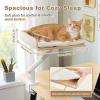 imagePAWZ Road Cat Desk Bed for Indoor Cats Cat Bed for Desk Supports Up to 50 lbs 360 Rotation ampamp Adjustable Nest Desktop Attachment Cats Hammock for Table GrayBeige