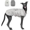 imagePAWZ Road Dog Winter Coat with 5 Layers Warm Material Reversible Dog Clothes with 2 Sides Dog Jacket Outdoor Water Repellent Green Plaid 2XLBeige Plaid