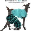 imagePAWZ Road Dog Winter Coat with 5 Layers Warm Material Reversible Dog Clothes with 2 Sides Dog Jacket Outdoor Water Repellent Green Plaid 2XLGreen Plaid