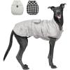 imagePAWZ Road Dog Winter Coat with 5 Layers Warm Material Reversible Dog Clothes with 2 Sides Dog Jacket Outdoor Water Repellent Green Plaid 2XLBeige Plaid