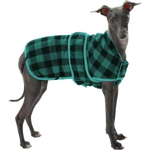 imagePAWZ Road Dog Winter Coat with 5 Layers Warm Material Reversible Dog Clothes with 2 Sides Dog Jacket Outdoor Water Repellent Green Plaid 2XLGreen Plaid