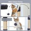imagePAWZ Road 54 Inch Cat Tree with Condo ampamp MultiLevel Platforms Sisal Scratching Posts ampamp Pad and Hanging Balls for Indoor CatsDark Drey
